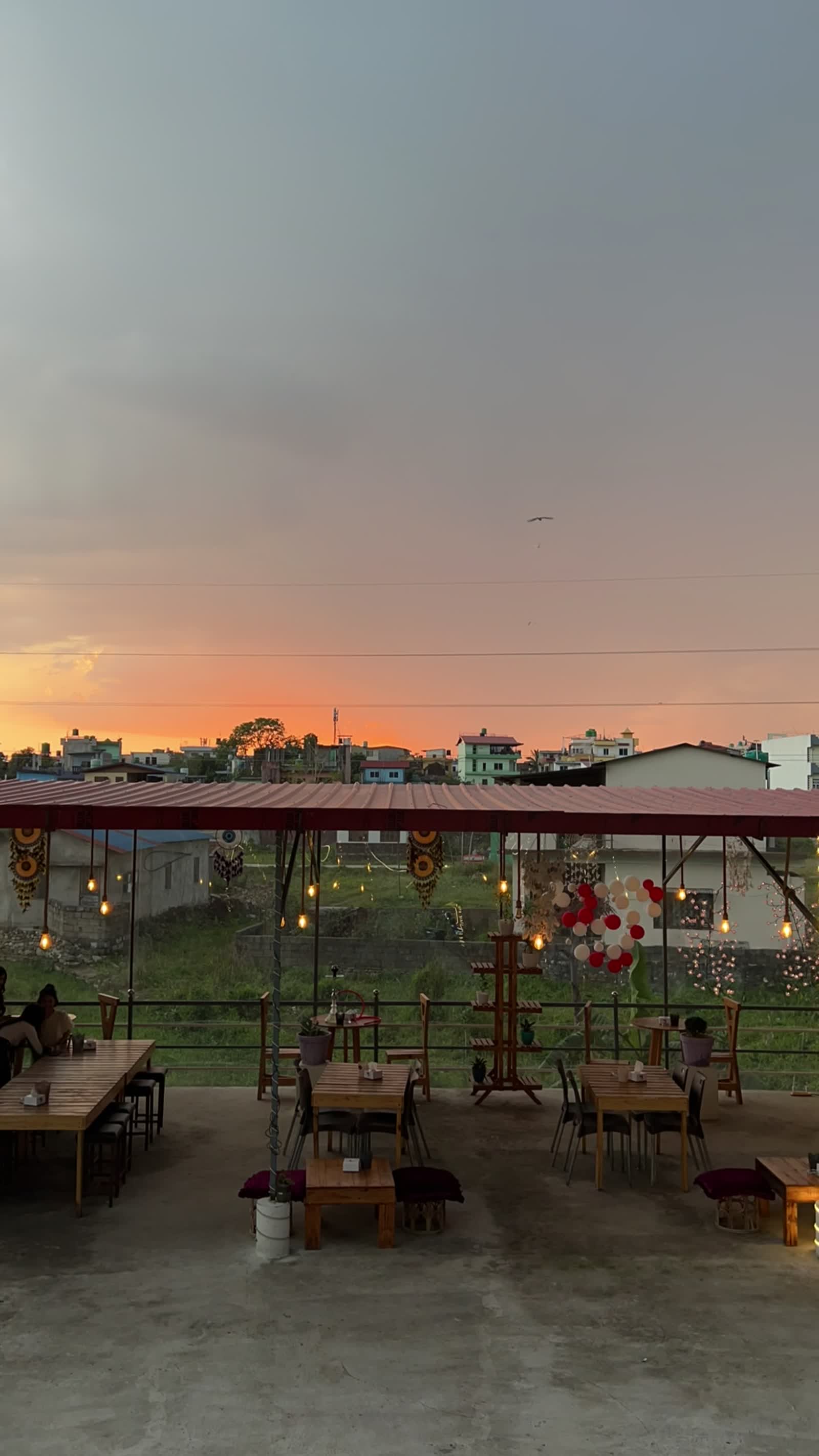 Open-air dining terrace