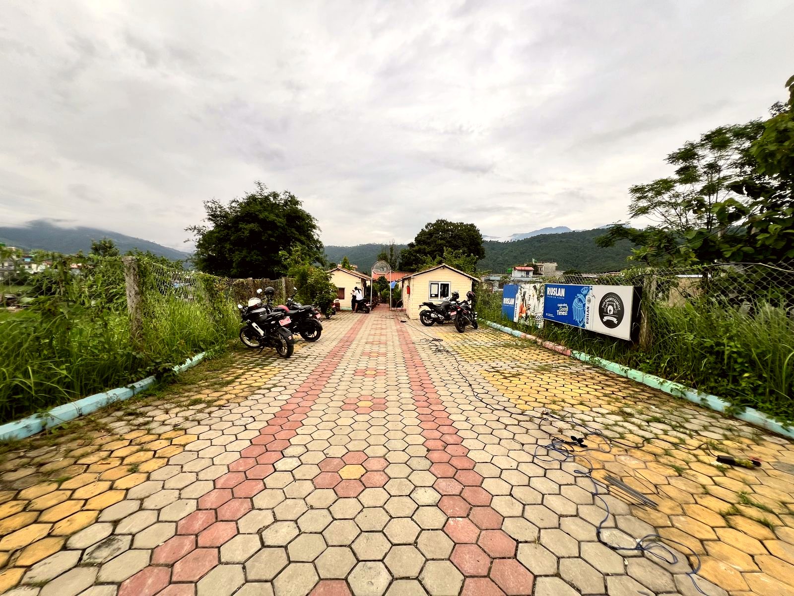 Large parking area