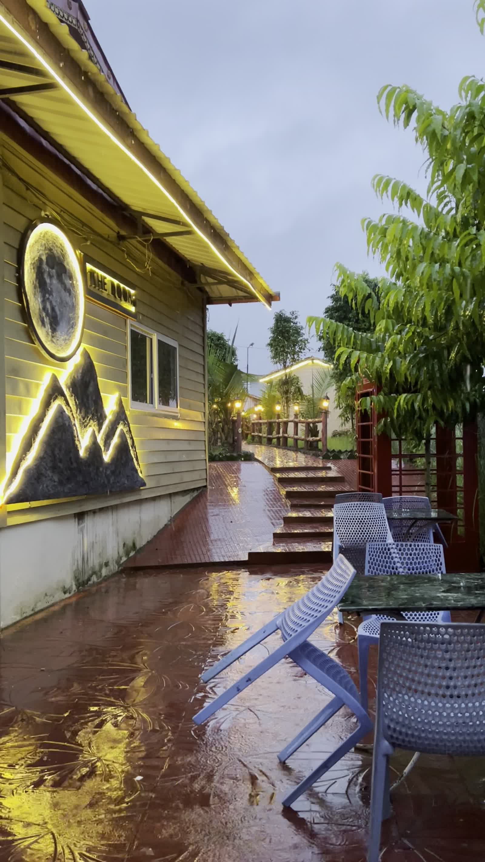 Open-air dining terrace